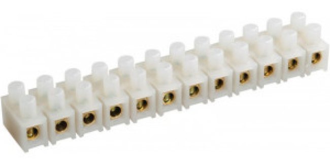 UZV4-010-06, Зажим винтовой ЗВИ-10 н/г 2,5-6мм2 12пар IEK