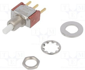 8121SHCGE, Switch Push Button ON Mom SPDT Round Plunger 1A 120VAC 28VDC 0.4VA Momentary Contact Panel Mount/Through Hole PC Pins Bulk 8121SHCGE, Switch Push Button ON Mom SPDT Round Plunger 1A 120VAC 28VDC 0.4VA Momentary Contact Panel Mount/Through Hole PC Pins Bulk