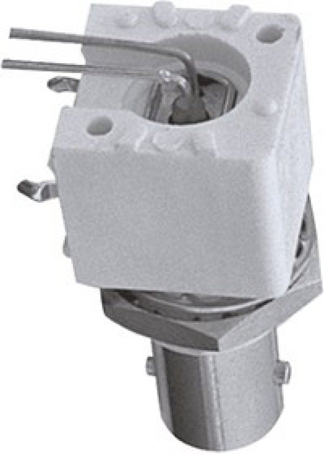 B6252H7-NPP3G-75T, Amphenol, jack PCB Mount BNC Connector, 75, Through Hole Termination, Right Angle Body B6252H7-NPP3G-75T, Amphenol, jack PCB Mount BNC Connector, 75, Through Hole Termination, Right Angle Body