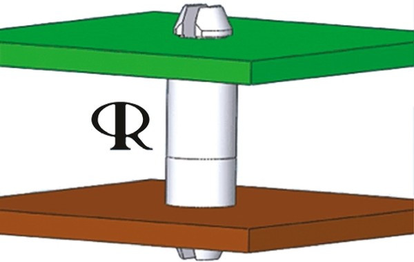 DLMSPM-4-01, Standoffs &amp; Spacers CB Spt,Dual Lck,Natural,1/4 in Spc, CB Support,Dual Lock,Natural