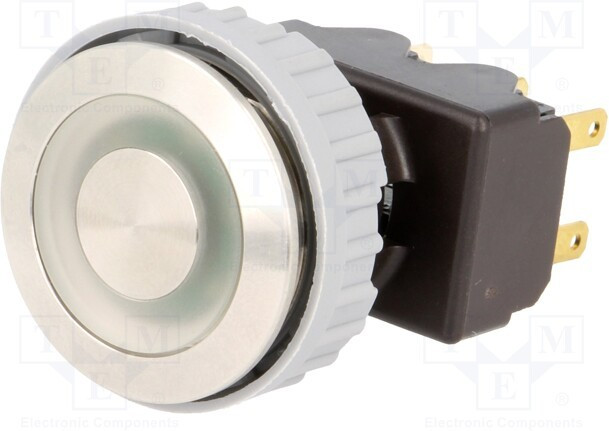 1241.6934.1124000, Pushbutton Switches Dbl Pole 5A 125VAC 22MM RI SF BL