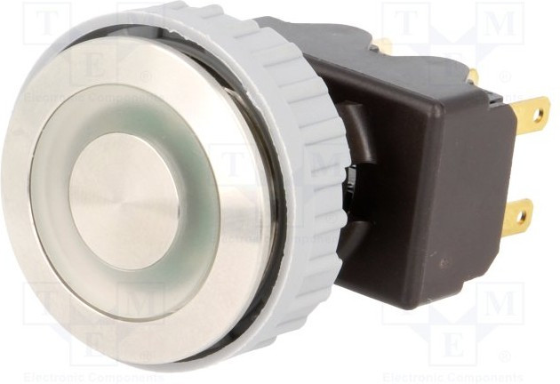 1241.6934.1124000, Pushbutton Switches Dbl Pole 5A 125VAC 22MM RI SF BL