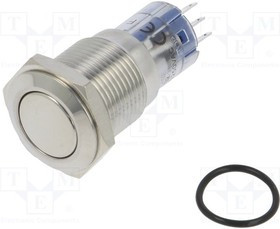 MP0045/1D0NN000S, Pushbutton Switches Vandal Monent Act Flat prof