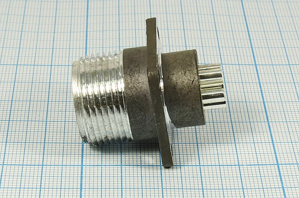 Штекер ЦС, 5P, М24, на панель, фланец 4отверстия, [ШР20П5ЭШ10]аналог; Q-11189 штек ЦС\ 5P\М24\пан\флан 4отв\[ШР20П5ЭШ10]аналог