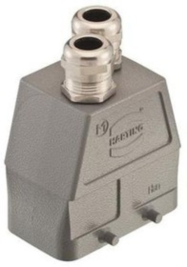 19300100495, Heavy Duty Power Connectors METAL HOOD HAN 10B 1 LVR LCKING