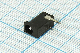 Разъем питания DC розетка, d1.35 D3.8, 3C, ON-OFF, на плату, угловой, DJK-05