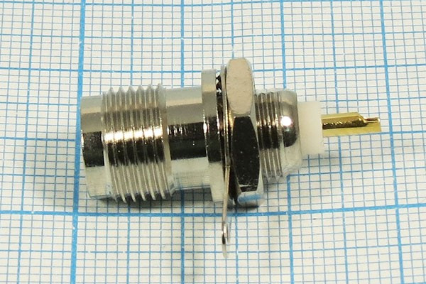 Разъем TNC розетка, 1C, на блок, гайка Разъем TNC розетка, 1C, на блок, гайка