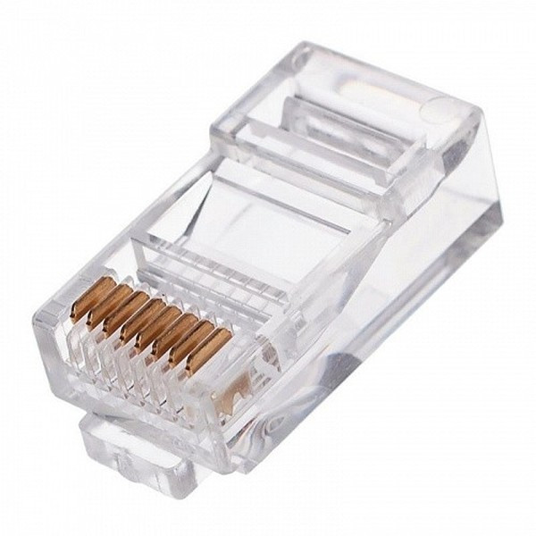 Вилка RJ-45 (8P8C) LC-PTU-01/100 универсальная. кат.5e. со сквозным отверстием (100 шт.)