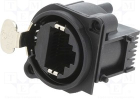 NE8FAV-SD, Modular Connectors / Ethernet Connectors RECEP W/PCB MNT HOLE ETHERCON A-SERIES