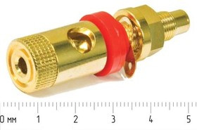 Клемма приборная 4,0&amp;7, разъем&amp;кабель, красная, 14x47, металл, Au, 1-675G; №9356 R клемма приб 4,0&amp;7\раз&amp;каб\кр\ 14x47\мет\Au\1-675G\