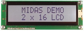 MC21609AB6W-FPTLW3.3-V2, Буквенно-цифровой ЖКД, 16 x 2, Черный на Белом, 3.3В, Параллельный, Английский, Японский MC21609AB6W-FPTLW3.3-V2, Буквенно-цифровой ЖКД, 16 x 2, Черный на Белом, 3.3В, Параллельный, Английский, Японский