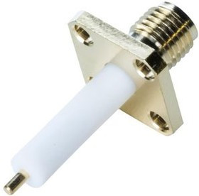 RND 205-00498, Connector, SMA, Brass, Socket, Straight, 50Ohm, Panel Mount, Solder Terminal