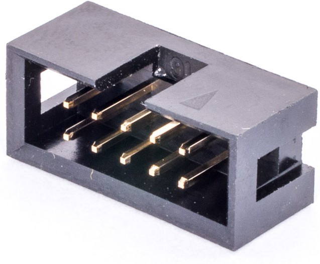 BH-10, Разъем IDC 2х 5 вилка на плату, шаг 2.54мм BH-10, Разъем IDC 2х 5 вилка на плату, шаг 2.54мм