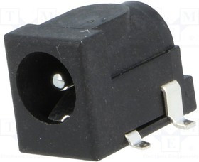 PC-GK2.1/SMD, Гнездо, питания DC, "папа", 5,5/2,1мм, 5,5мм, 2,1мм, SMT, 3А