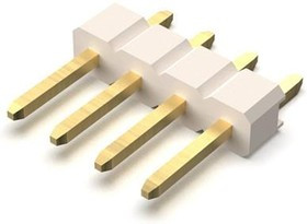 BG301-04-A-0540-L-B, Board to Board &amp; Mezzanine Connectors 4w, 2.54mm Pth Header, SIL, SMT, Horiz, GF, LCP Natural, T+R+C