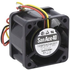 Вентилятор Sanyo Denki SanAce 40 109P0424H301 40x28мм 24V 2.28W 0.095A OEM 3 pin