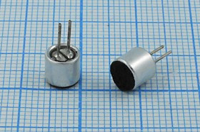 Микрофон электретный, всенаправленный, 6.0x 5.0мм, 2 штыревых вывода , -32дБ, VS6050PS32; №14104V ми