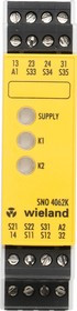 SNO 4062K-A-00C, Dual-Channel Emergency Stop Safety Relay, 24V ac/dc, 2 Safety Contacts