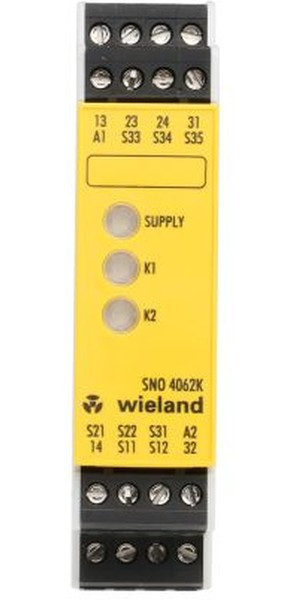 SNO 4062K-A-00C, Dual-Channel Emergency Stop Safety Relay, 24V ac/dc, 2 Safety Contacts