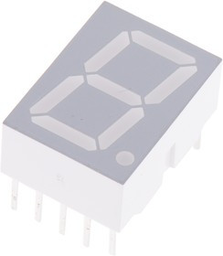 HDSP-5553, HDSP-5553 Avago 7-Segment LED Display, CC Red 1.48 mcd RH DP 14.2mm