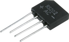 KBP201 (RS202), Диодный мост 2А 100В [KBP]