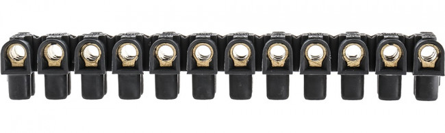 Клеммный блок Nylbloc 16мм2, черный, 12 винт. клемм, 76А