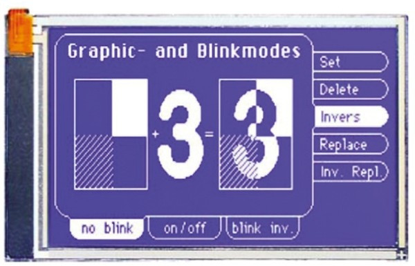 EA EDIP240B-7LWTP, Дисплей: LCD, графический, 240x128, STN Negative, голубой, LED