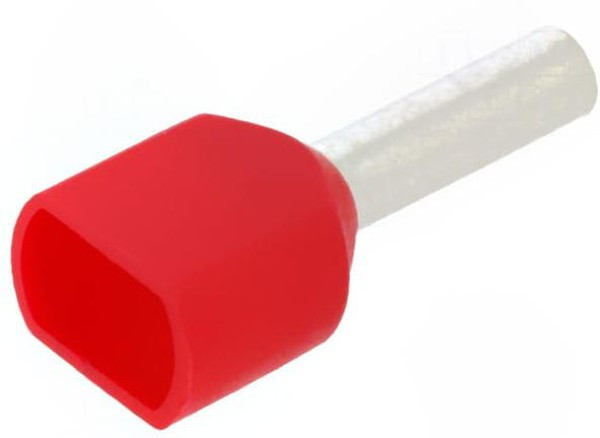 966144-4 (DTE01008), Наконечник 2 х 1.0мм² красный