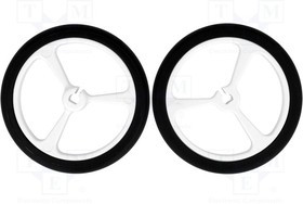 POLOLU-1454, Колесо, белый, Ось: D профиль, Кол-во шт: 2, на корпус, d: 40мм POLOLU-1454, Колесо, белый, Ось: D профиль, Кол-во шт: 2, на корпус, d: 40мм