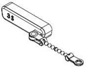 173112-0112, D-Sub Tools &amp; Hardware FCT DUST CAP S5 PLSTC RCPT W/CHAIN