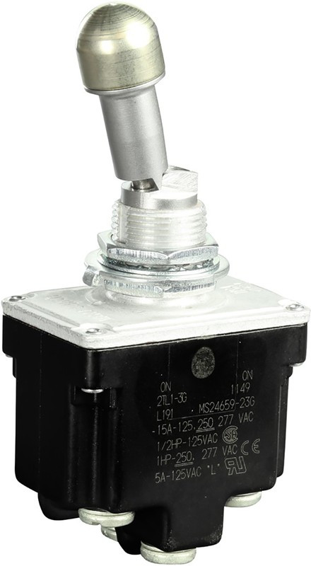 2TL1-3G, Toggle Switches 2 Pole 2 Position Locker Lever 2TL1-3G, Toggle Switches 2 Pole 2 Position Locker Lever