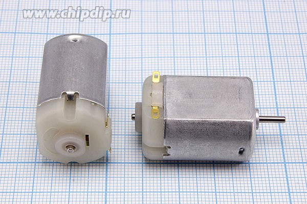 Двигатель постоянного тока 6В, 14000 об/мин, FC-280SA-08600, без маркировки; №6210 L двиг 6В\0,09А\лев\14000\ 24x30m45\FC-280SA-08600