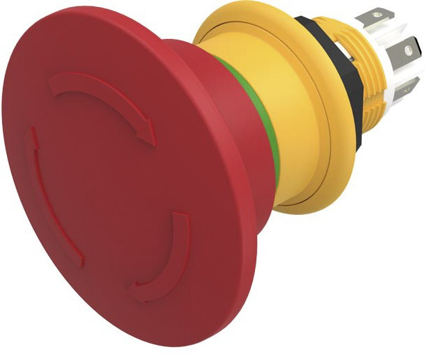 61-6461.4077, Emergency Stop Switches / E-Stop Switches Switch emergency-stop twist release 1NC+1NO ST/PT, mushroom-head D40, green indicati