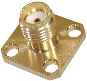 MC002937, Разъем РЧ / Коаксиальный, SMA Коаксиальный, Прямое Гнездо с Фланцем, 50 Ом