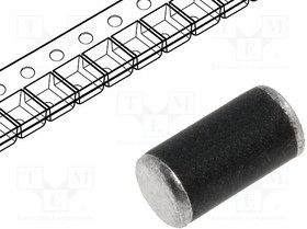 SM4001-DC, Диод: выпрямительный, SMD, 50В, 1А, DO213AB, Ufmax: 1,1В, Ifsm: 30А