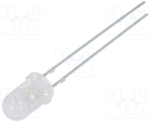 OSW5DK51A5A, LED; 5mm; white cold; 4200?5800mcd; 100°; Front: convex; 2.7?3.4V OSW5DK51A5A, LED; 5mm; white cold; 4200?5800mcd; 100°; Front: convex; 2.7?3.4V