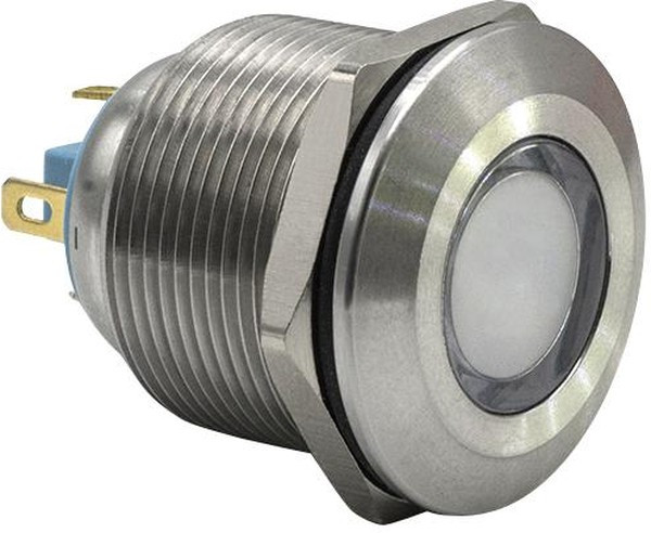 621-1123-304F, LED Panel Mount Indicators 22mm FLT PMI RGB 12VDC