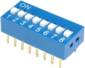 SWD1-8 (ВДМ1-8), Переключатель DIP, 8 контактных групп (OBSOLETE) SWD1-8 (ВДМ1-8), Переключатель DIP, 8 контактных групп (OBSOLETE)