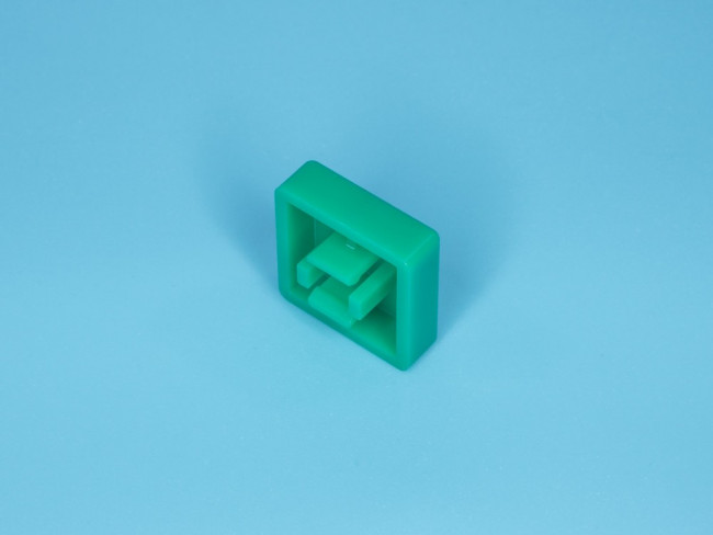 SWT-9S-E, Колпачок квадратный для тактовой кнопки, зеленый