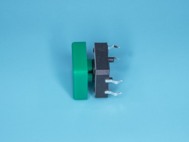 SWT-9S-E, Колпачок квадратный для тактовой кнопки, зеленый