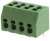 1-2834014-4, Conn PC Terminal Block RCP 4 POS 5mm Solder ST Thru-Hole 10A/Contact Box/Carton