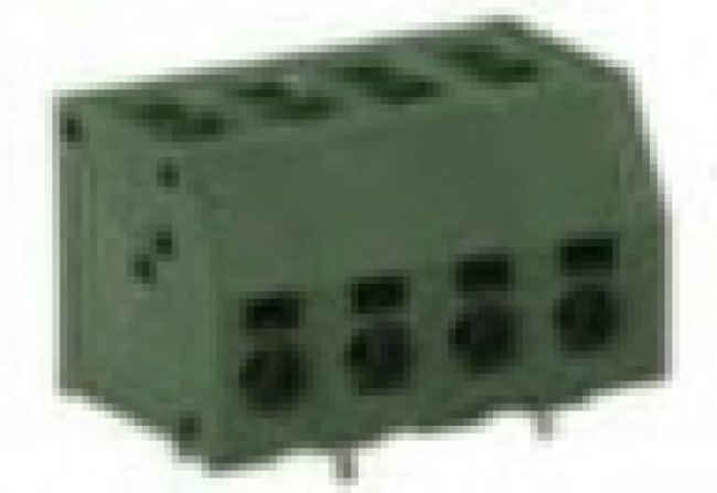 1-2834014-4, Conn PC Terminal Block RCP 4 POS 5mm Solder ST Thru-Hole 10A/Contact Box/Carton