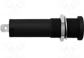 HSEB3125LNI-SW, Гнездо, "банан" 4мм, 16А, 6000В, черный, никелированные, на панель