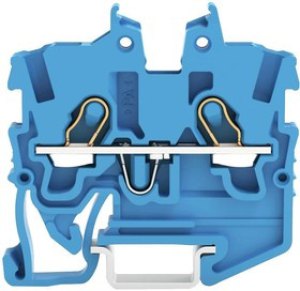 2 wire mini through terminal, push-in connection, 0.14-1.5 mm², 2 pole, 13.5 A, 6 kV, blue, 2050-1204 2 wire mini through terminal, push-in connection, 0.14-1.5 mm², 2 pole, 13.5 A, 6 kV, blue, 2050-1204