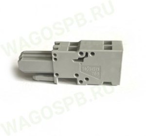 769-102 2-пол. штеккер-розетка, прямая, 4 мм2, серая 769-102 2-пол. штеккер-розетка, прямая, 4 мм2, серая