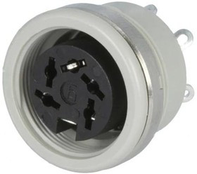 MAB 5100, Гнездо, DIN, "мама", PIN: 5, Конф: 240°, на панель, гайка сзади