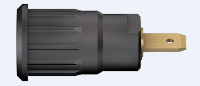 SEB4-F-21, Гнездо, "банан" 4мм, 24А, 1кВ, черный, позолота, на панель, 12,2мм SEB4-F-21, Гнездо, "банан" 4мм, 24А, 1кВ, черный, позолота, на панель, 12,2мм