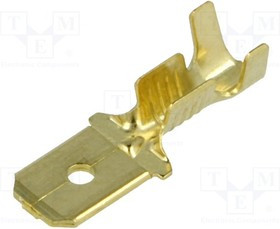 BM01280, Наконечник: плоская, 6,3мм, 0,8мм, "папа", 1-2,5мм2, обжим, прямой