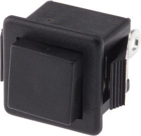 1415NC BLACK, 1400N Series Push Button Switch, Momentary, Panel Mount, SPDT, 250V ac, IP65