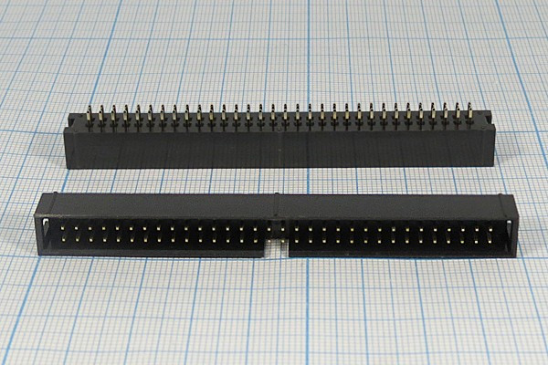 Разъем (IDC) BH-64 вилка, шаг P2.54x2.54, контакты 64P, на плату, BH-64